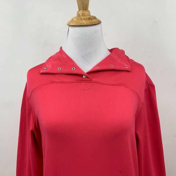 Nike Golf Top Women S Small Watermelon Dri Fit Snap Button Collar Athletic Shirt - Picture 3 of 12